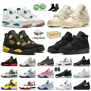 Nike Air Jordan 4 Off White Jordan 4s Retro Chaussures de basket-ball 2022 Jumpan infrarouge 4S Femme Femme Hommes Baskets White Oreo Sail Black Cat Travis Scotts Sneakers