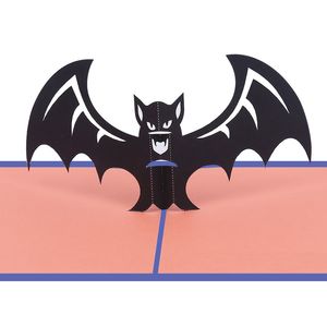 tarjetas de felicitación de murciélago tarjetas de regalo para niños de halloween artículos festivos para fiestas favores de fiesta tarjetas emergentes en 3D