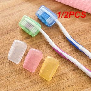 Bath Accessory Set 1/2PCS Lot Toothbrush Box Brush Case For Travel Hiking Camping Portable Head Cover Home Bathroom Accessories