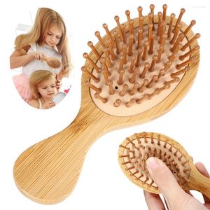 Bath Accessory Set Bamboo Massage Hair Brush Anti Static Détangling peigne Réduire la perte de coussin d'air Femmes outils de style