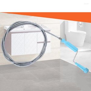 Juego de accesorios de baño, limpiador, barrena de drenaje, resorte de Metal Flexible, fregadero, dragado, plomería, serpiente, removedor de obstrucciones, alcantarillado ultralargo W0