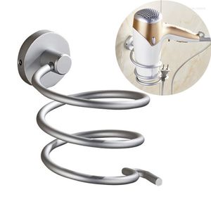 Juego de accesorios de baño Estante de secador de pelo de moda Soporte de pared Espacio de baño Estante de aluminio Soporte de almacenamiento Marco de secador