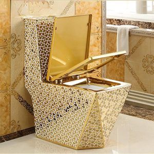 Bath Accessory Set High Quality Ceramic Sanitary Ware Commode Water Closet Gold King Toilet