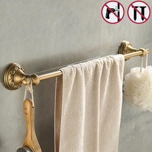 Ensemble d'accessoires de bain porte-serviettes sans ongles accessoires de barres de salle de bain en laiton antique