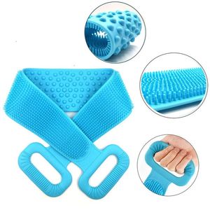 Brosses de bain Double face en silicone, serviette à récurer, dos de bain, nettoyage, serviette de bain