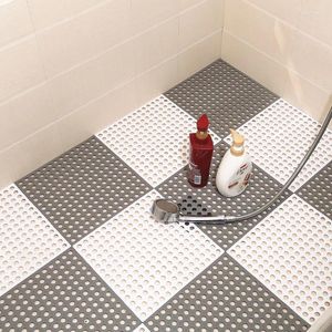 Mats de baño 4 piezas Top de sala creativa Alfombra de baño Mase de plástico suave Masaje de pie sin deslizamiento 10colors para elegir combinación gratis