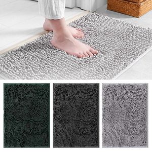 Alfombras de baño esponjosas chenille absorbente alfombra de baño alfombra de 60 cm almohadillas de cocina de alfombra pie 40 cm de inodoro x dormitorio T5J8