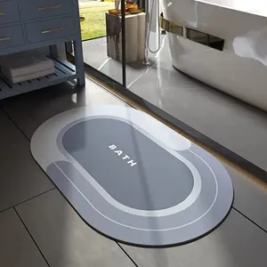 Alfombrillas de baño inyahome sin soldado arruga suave alfombra de baño libre de baño ultra delgada tapón de piso lavable para máquina seca rápida para