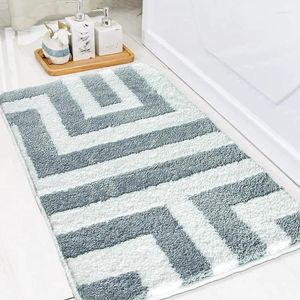 Tapis de bain Patchwork gaufré, serviette de sol douce et absorbante, tapis antidérapant pour salle de bain, cuisine, intérieur et extérieur touffeté