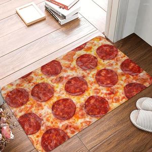 Tapis de bain tapis de Pizza jambon savoureux tapis de salle de bain cuisine porte de douche anti-dérapant imperméable sol anti-dérapant personnalisé tapis de toilette