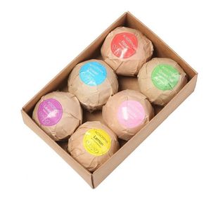 Sales de baño Bubble Bombs Set de regalo 60G Rose Cornflower Lavender Oregon Oil Lush Fizzies Bolas de mar perfumadas Spa hecho a mano Drop Delivery H Dhvjy