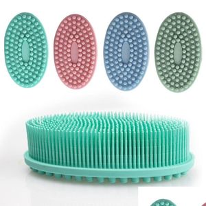 Bath Tools Accessories Exfoliating Sile Body Scrubber Easy To Clean Lathers Well Long Lasting And More Hygienic Than Traditional L Dhs9F