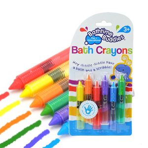 Jouets de bain 6 pièces ensemble bébé Crayons enfant en bas âge lavable temps sécurité amusant jouer éducatif enfants 221118