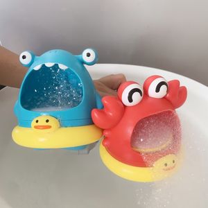 Jouets de bain soufflé bulle bébé jouets de bain dessin animé mignon requin et crabe salle de bain piscine jouets mousse extérieure faisant la machine à bulles jouets pour enfants 230719