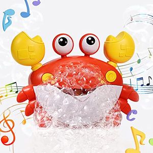 Bath Toys Crab Bubble Bath Maker for The Bathtub Blows Bubbles and Plays Songs Sing-Along Bath Bubble Machine Baby Toddler Kids Bath Toys 230923