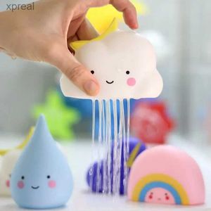 Bath Toys Creative Bath Mether Toy Soft Glue Bathroom Clouds Raindrop Rainbow THUNSERSTORS