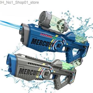 Bath Toys Electric Water Gun Boys' Fully Automatic Water Spray Light Water Absorption Continuous Fire Water Gun Children's Water Gun Toy Q231212