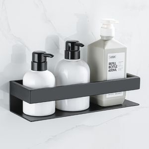 Étagères de salle de bain Étagère de salle de bain en acier inoxydable support mural organisateur de douche Caddy coin noir support d'accessoires de cuisine support de rangement de toilette 230422