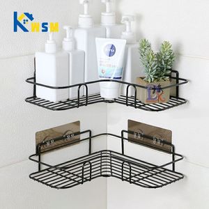 Étagères de salle de bain étagère accessoires shampooing stockage porte-cosmétique pas de poinçon métal Condiment organisateur coin 230809