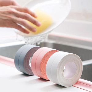 Bathroom Shower Sink Bath Sealing Strip Tape White PVC Self adhesive Waterproof Wall Sticker for Bathroom Kitchen Toilets