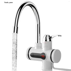 Robinets d'évier de salle de bains, robinet de chauffage électrique à 360 ° avec LED, lavabo d'eau instantané de cuisine, modèle EU/US/UK/AU