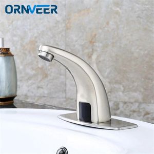 Robinets d'évier de salle de bains, robinet à capteur gonflable automatique pour lavabo de cuisine, robinet électrique inductif à économie d'eau