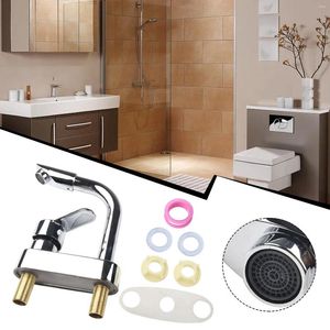 Grifos para lavabo de baño, grifo giratorio de 360 ° para baño y agua fría, grifos de tocador, lavabo montado en cubierta