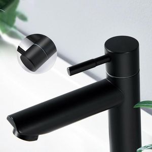 Robinets d'évier de salle de bain Black Basin Kitchen Mixer Tap Cold Matte Robinet Taps G1 / 2 Filetage d'installation pour les systèmes de douche universels