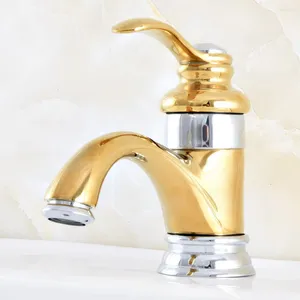 Robinets de lavabo de salle de bain Golden Silver Single Handle Hand Handle Teapot Fabined Vanity Vanity Cold Mixer Water Tap DNF304