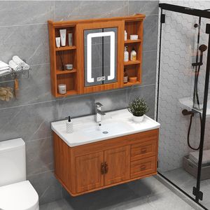 Robinets d'évier de salle de bains, combinaison d'armoire minimaliste moderne, lavabo en Fiber de carbone