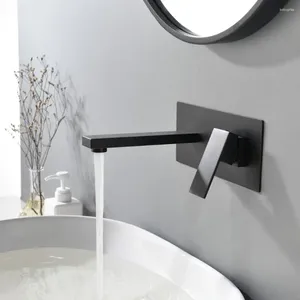 Robinets d'évier de salle de bains SKY RAIN Cuisine Magnifique robinet de douche mural Robinet noir mat