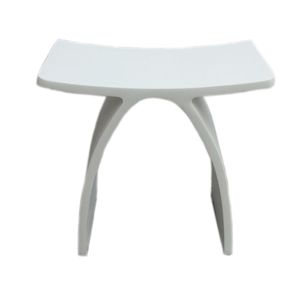 Tabouret de salle de bain au Design incurvé moderne, banc en acrylique, Surface solide, chaise en pierre, RJ001