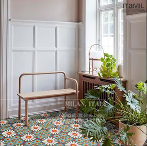 Azulejos de baño, puerta de pasillo nórdico, azulejos de piso, cocina, balcón, mosaico antideslizante, 200 mm