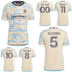 Soccer Philadelphia Union Maillots 10 GAZDAG 7 UHRE 9 CARRANZA 8 MARTINEZ 5 GLESNES 3 ELLIOTT 11 BEDOYA FLASH WAGNER GLESNES BLAKE Maillot de football Kits Uniforme 2023-24