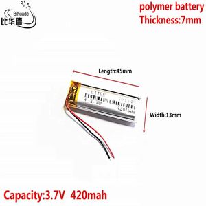 Batterie 10 pezzi 3.7 V 420 MAH 701345 batteria ricaricabile LiPo ai polimeri di litio per cuffie Mp3 PAD DVD fotocamera bluetooth