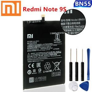 Batteries BN55 Xiaomi Batterie de remplacement d'origine pour Xiaomi Note 9s Note9s Batterie de téléphone authentique 5020mAh Haute capacité + outils gratuits