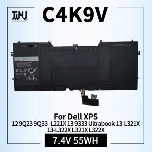 Batteries C4K9V 55Wh Batters pour ordinateur portable pour Dell XPS 12 9Q33 L221X 13 9333 Ultrabook 13 XPS13 13L321X 13L322X L321X L322X 3H76R 489XN PKH18