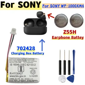 Batteries pour Zenipower Z55H 3,85V 75mAh Batterie pour Sony WF1000XM4 1000XM4 XM4 Bluetooth Ecouts Batteria + outils cadeaux gratuits