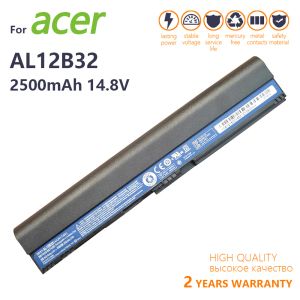 Batteries authentiques d'origine AL12B32 Batterie d'ordinateur portable pour Acer Aspire One 725 756 V5171 B113 B113M AL12X32 AL12A31 AL12B31 AL12B32 2500MAH