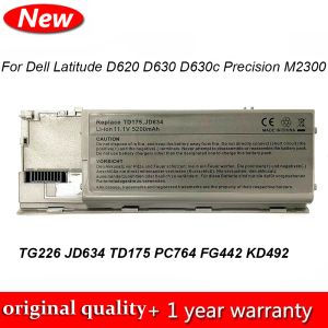 Batteries nouvelles 5200mah TD175 JD634 11.1V Batterie d'ordinateur portable pour Dell Latitude D620 D620 ATG D630 D630 ATG D630 UMA / XFR Precision M2300 Série