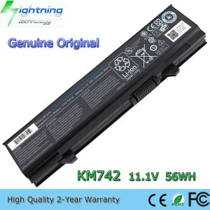 Batteries Nouvelles authentiques KM742 d'origine 11.1V 56Wh Batters pour ordinateur portable pour Dell Latitude E5400 E5500 E5410 E5510 PX644H WU841
