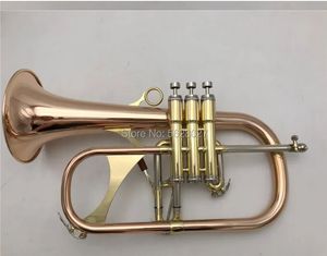 Bb Flugelhorn Gold Phosphorus & Copper with Case Mouthpiece Trumpets Flugelhorn Musical Instruments