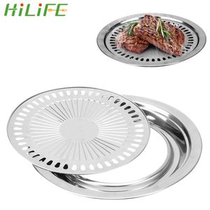 BBQ Tools Accessories HILIFE Electric Stove Baking Tray Household Non-Stick Gas Stove Plate Smokeless Barbecue Grill Pan BBQ Grill Barbecue Tools 230707
