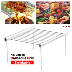 BBQ Tools Accessories Portable Barbecue Grill Cooking Stainless Steel BBQ Grill Folding Mini BBQ Grill Home Park Picnic Outdoor Barbecue Accessories 230324