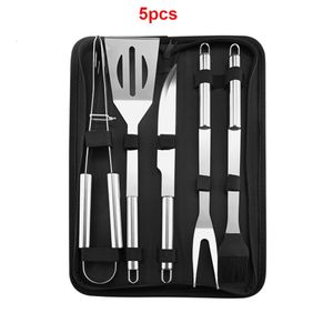 BBQ Tools Accessories Set Portable Barbecue Couteau grill Turner Brusher Tong Tong Tong Camping Outdoor Cooking Tool 221128