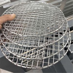 Barbecue Outils Accessoires En Acier Inoxydable Rond Barbecue Grill Net Mailles Grilles Grille Vapeur Camping Randonnée En Plein Air Maille Fil 230706