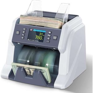 BC-40 Machine Counter Counter de dénomination de dénomination avec détection multi-devises - parfait pour un usage professionnel avec la technologie de détection de contrefaçon CIS / UV / MG / IR