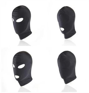 BDSM Gay Toys Máscara fetiche Bondage Hood Juegos para adultos Tela elástica Restricción de cabeza completa Máscara sexual Capucha Juguete sexual erótico para mujeres y hombres Q3926996