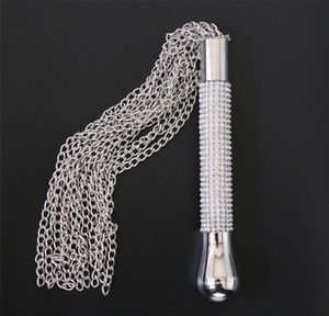 BDSM Rhinestone Many Cadenas de metal látigos FLOGGER CULS APARKING ESCLAVE Slave Adult Games para parejas Fetiche Sex Toys Unisex5010544