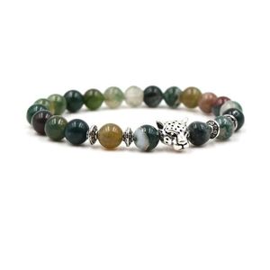 Perlé JLN Indien Agate Buhhda Bracelet Tibet Accessoires Léopard Hibou Lion Tête Stretch Pour Homme Et Femme Drop Livraison Bijoux Bracel Otvxf